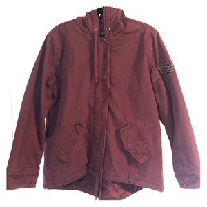 Aeropostale Coat Jacket XL Plum Lined Hood